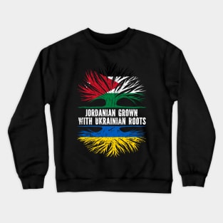 Jordanian Grown with Ukrainian Roots Flag Crewneck Sweatshirt